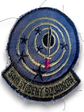 Vintage USAF 64th Student Squadron Sew-On Embroidered Patch 3x4 In